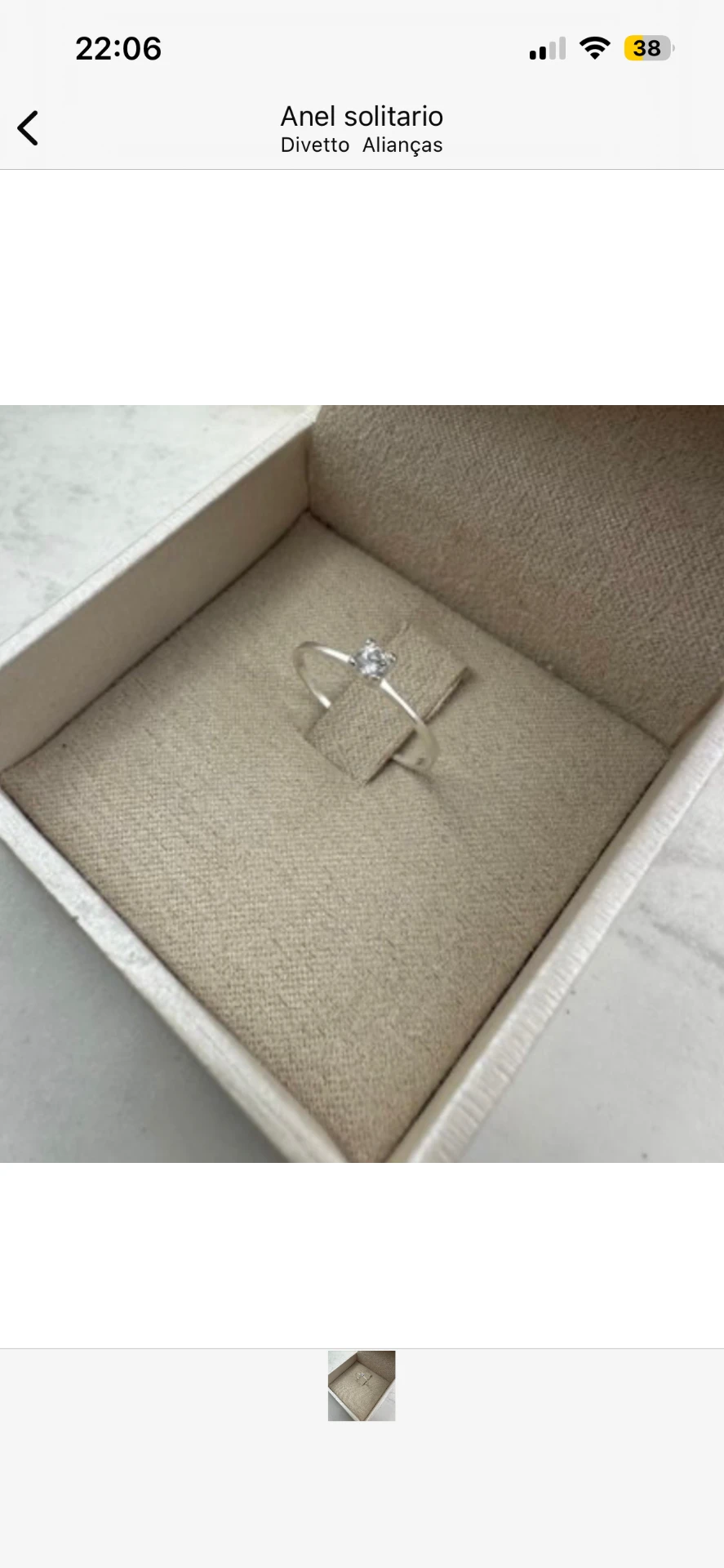 Anel solitário 1,5 mm com pedra de zircônia